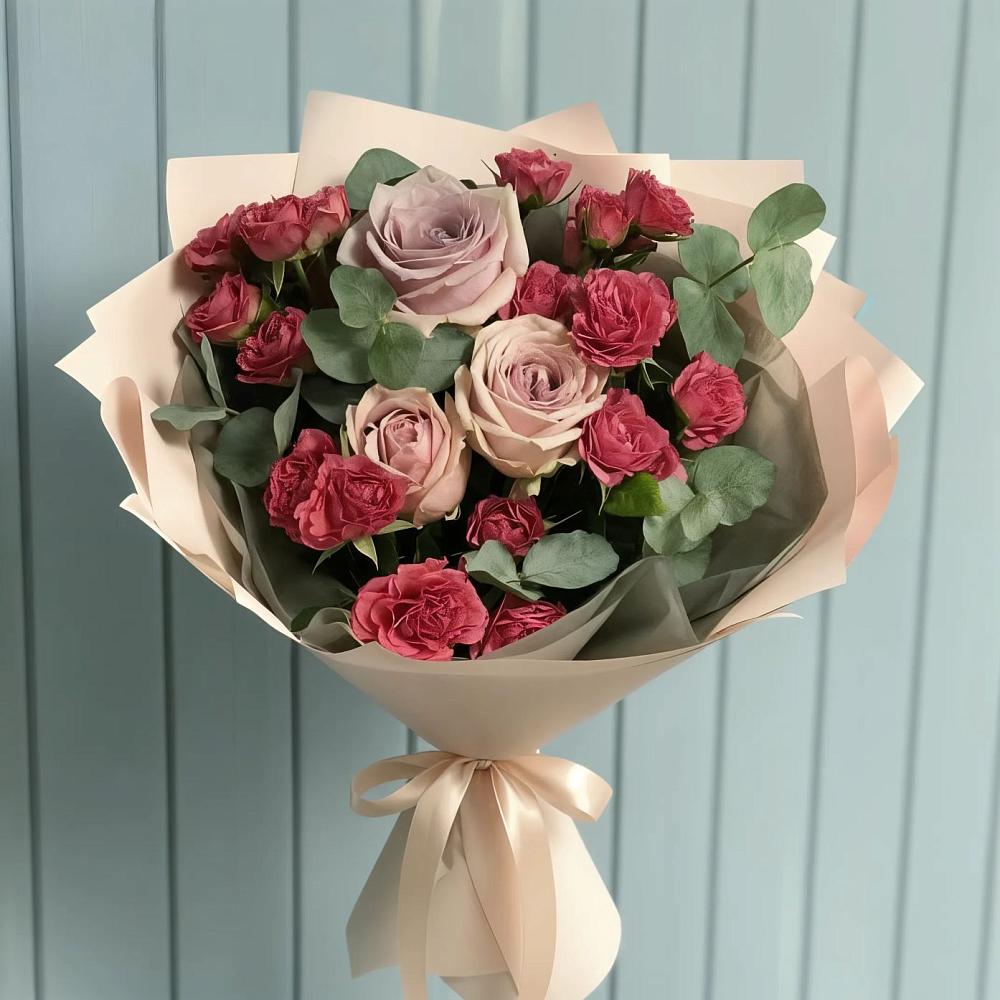 Букет цветов из: Гвоздики и Розы в Николо-Варваринке