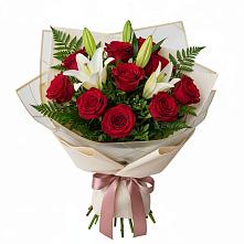 Букет цветов из:  Лилии и Розы #REPLACE_PRED# Николо-Варваринке