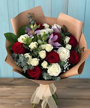 Букет цветов из:  Розы и Альстромерии в Николо-Варваринке