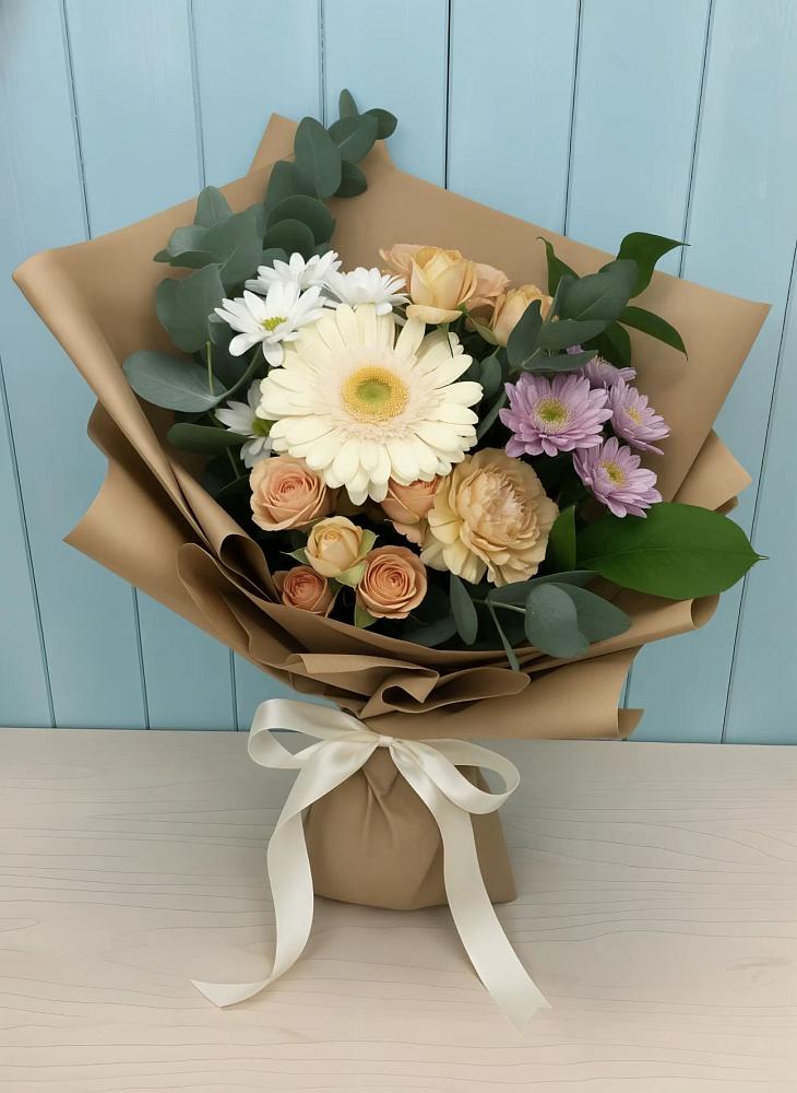 Букет цветов из: Герберы и Хризантемы в Николо-Варваринке