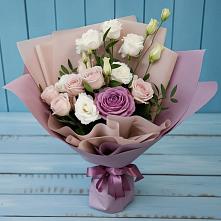 Букет цветов из:  Розы и Лизиантусы #REPLACE_PRED# Николо-Варваринке
