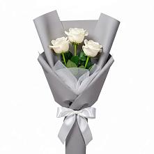 Букет 3 белые розы #REPLACE_PRED# Николо-Варваринке