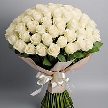 Букет 101 беля роза Белоснежка в Николо-Варваринке