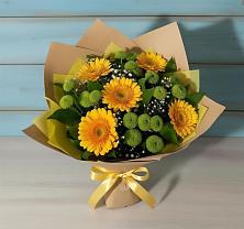 Букет цветов из:  Герберы и Хризантемы в Николо-Варваринке