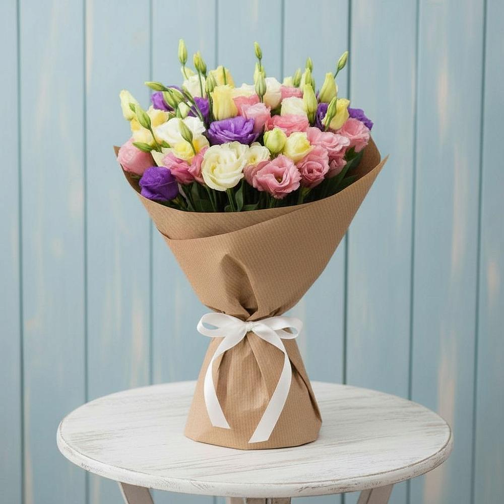 Букет цветов из: Лизиантусы в Николо-Варваринке