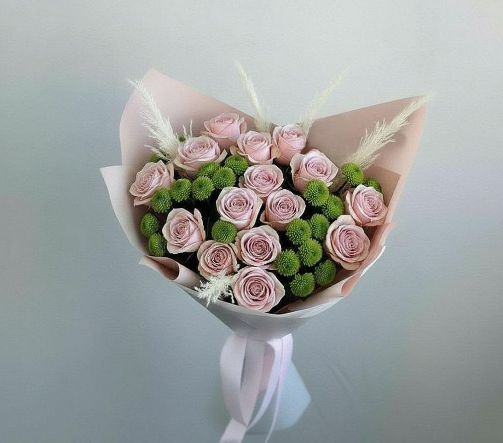 Букет цветов из: Розы и Хризантемы в Николо-Варваринке