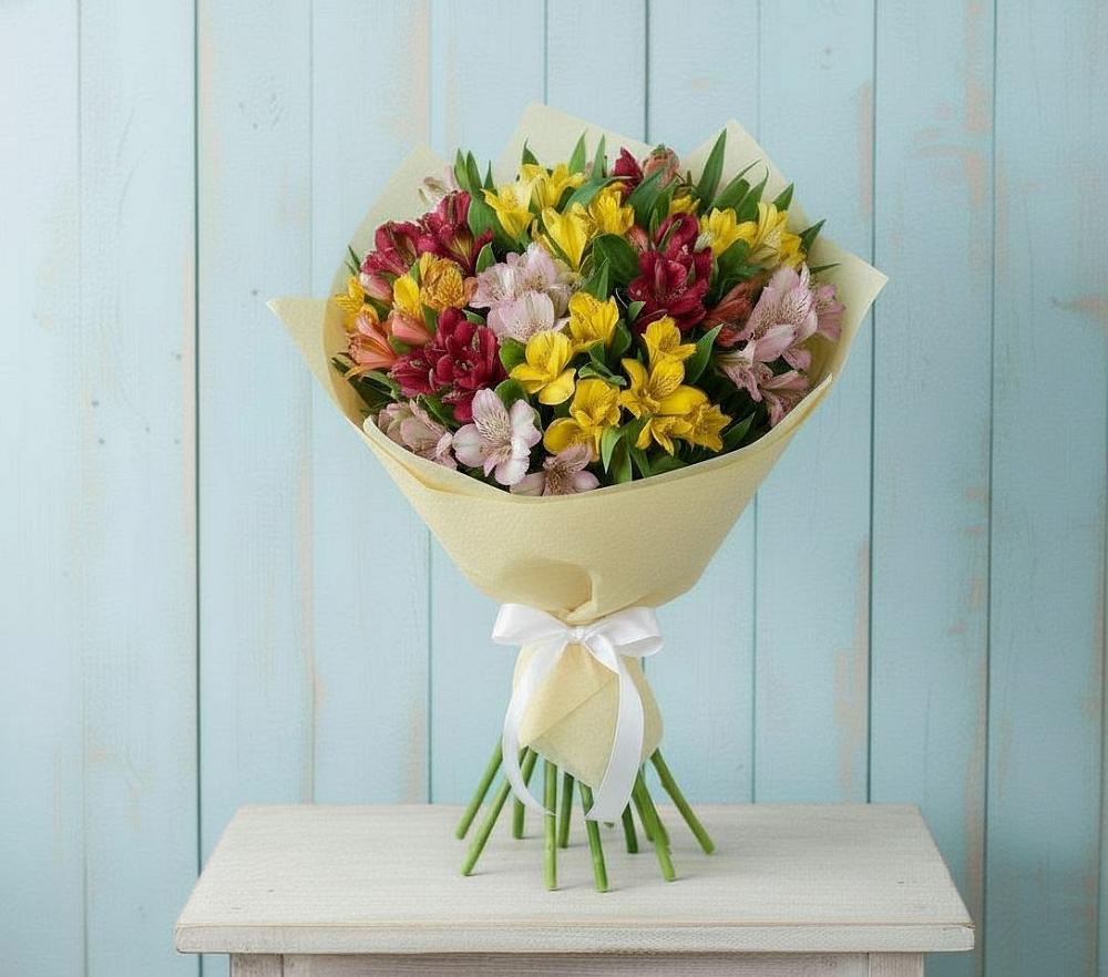 Букет цветов из: Альстромерии в Николо-Варваринке