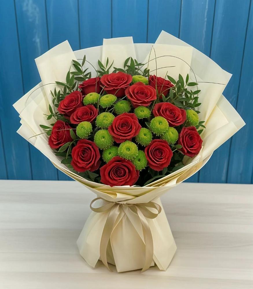 Букет цветов из: Розы и Хризантемы в Николо-Варваринке